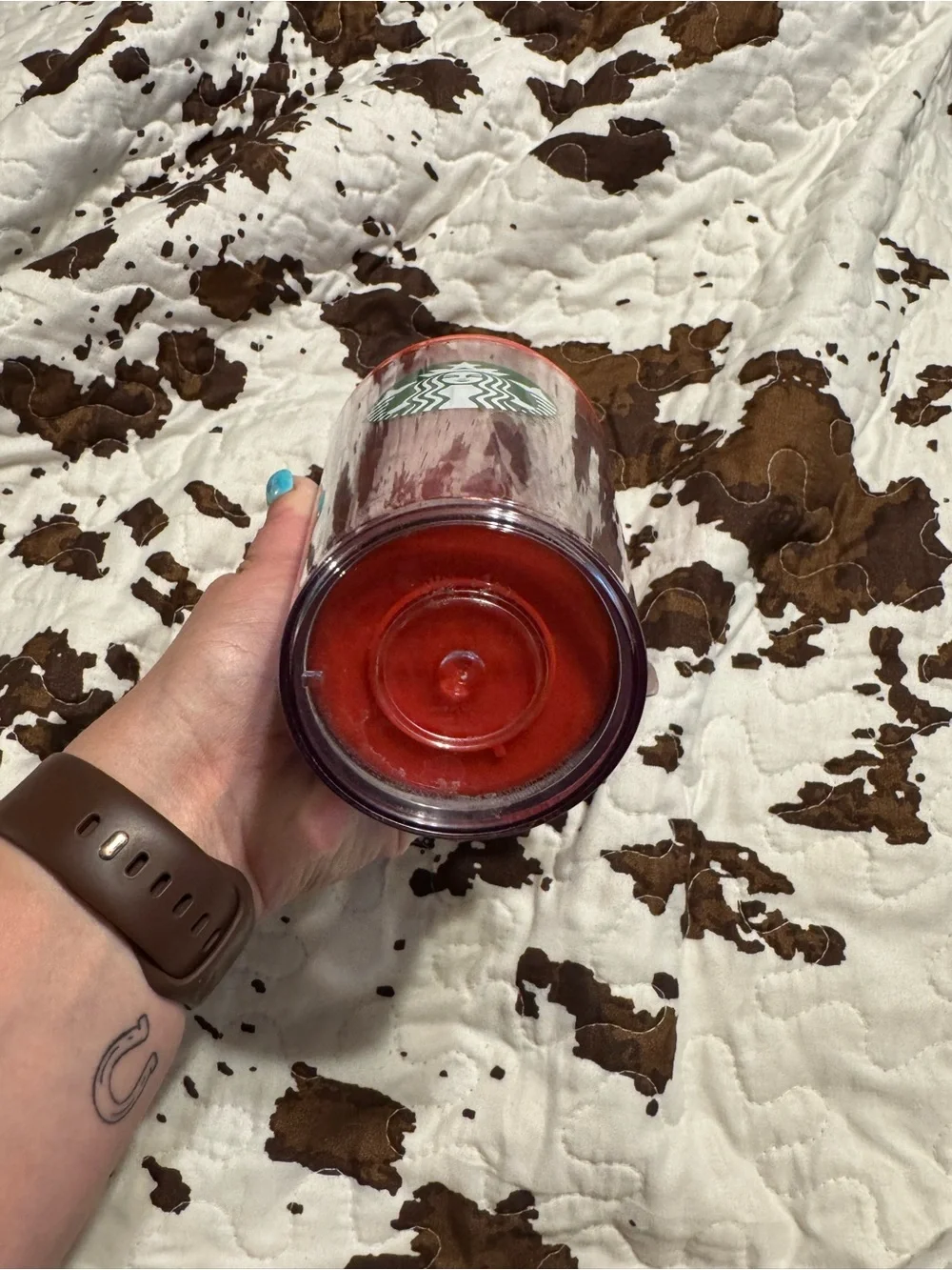 Starbucks Red Glitter Tumbler with Straw